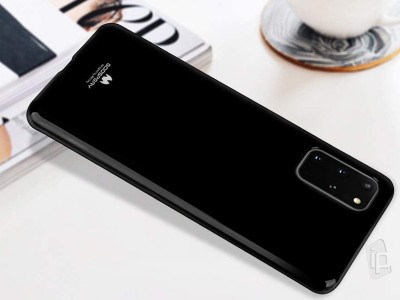 Jelly TPU Black (ierny) - Ochrann kryt (obal) na Samsung Galaxy S20