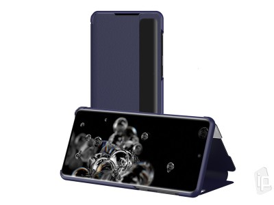 Soft Skin II (modré) - Tenké Flip puzdro pre Samsung Galaxy S20
