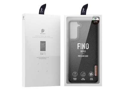 Fino Nylon Shield (ierny) - Ochrann kryt (obal) pre Samsung Galaxy S21 FE