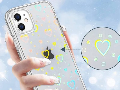 Luminous Hearts Case � Ochrann� kryt s ochranou kamery a srdie�kami pro Samsung Galaxy S22 Plus 5G (�ir�)