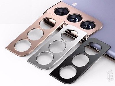 Metal Camera Lens Silver � Kovov� ochrana kamery pre Samsung Galaxy S21 Plus 5G (strieborn�)