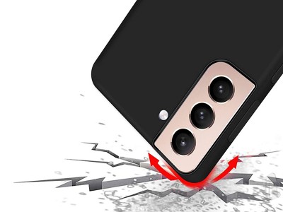 Liquid Silicone Cover (ierny) - Ochrann obal na Samsung Galaxy S21