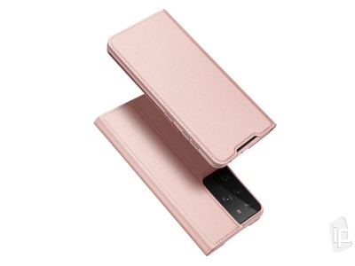 Luxusn� Slim Fit puzdro (ru�ov�) pre Samsung Galaxy S21 Ultra