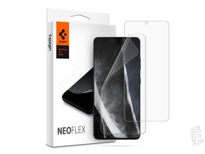 2x SPIGEN Screen Protector Neo Flex HD - Ochrann flia na displej pre Samsung Galaxy S21 Ultra s ochranou celho displeja