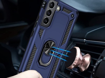 Fusion Ring Armor (modr�) - Odoln� kryt (obal) na Samsung Galaxy S22 Plus 5G