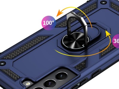 Fusion Ring Armor (modr�) - Odoln� kryt (obal) na Samsung Galaxy S22 Plus 5G
