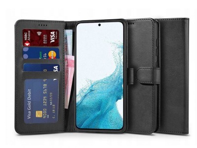 Tech-Protect Wallet  Peaenkov puzdro pre Samsung Galaxy S22 5G (ierne)
