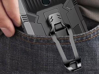 Technical Armor Defender (�ern�) - Odoln� ochrann� kryt s klipem na opasek na Samsung Galaxy S22 Plus 5G