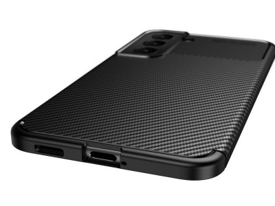 Carbon Fiber Black (ern) - Ochrann kryt (obal) pro Samsung Galaxy S22 5G