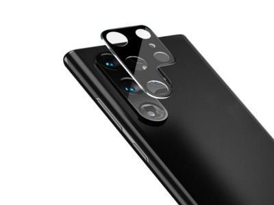 Camera Lens Protector (čierne) - 1x Ochranné sklo na zadnú kameru pre Samsung Galaxy S22 Ultra 5G
