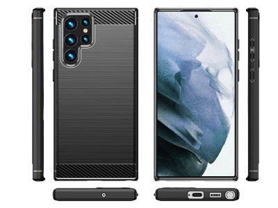 Fiber Armor Defender Black (ierna) - Ochrann kryt (obal) na Samsung Galaxy S22 Ultra 5G