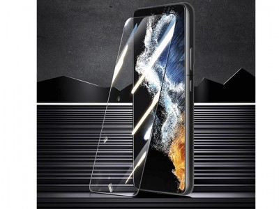 3D Glass - Tvrden� ochrann� sklo s pokryt�m cel�ho displeja pre Samsung Galaxy S22 ULTRA 5G (�ierne)