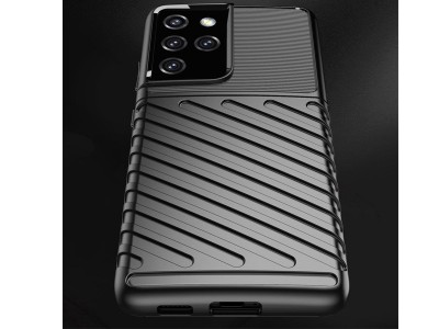 Thunder Defender Black (ern) - Odoln ochrann kryt (obal) na Samsung Galaxy S22 Ultra 5G
