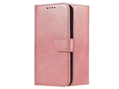 Elegance Stand Wallet II (ružové) - Peňaženkové puzdro na Samsung Galaxy S22 Ultra 5G