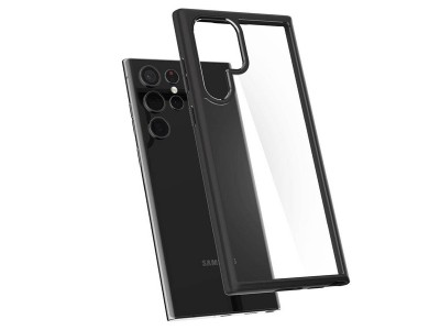 Spigen Ultra Hybrid (�ierny) - Ochrann� kryt (obal) na Samsung Galaxy S22 Ultra 5G
