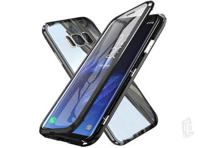 Magnetic Shield 360° Metallic Black (čierny) - Magnetický kryt s obojstranným sklom na Samsung Galaxy S8 **AKCIA!!