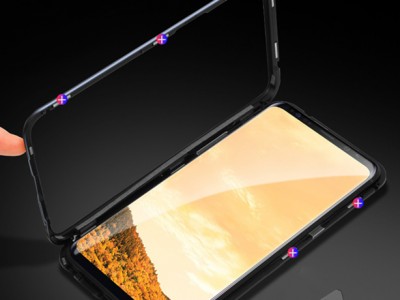 Magnetic Shield Black (ern) - Magnetick kryt s tvrdenm sklom na Samsung Galaxy S8 **AKCIA!!