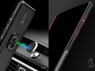 Leather Ring Defender (ern) - Odoln kryt (obal) na Xiaomi Redmi 8A **AKCIA!!