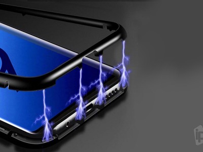 Magnetic Shield Black (ierny) - Magnetick kryt s tvrdenm sklom na Samsung Galaxy S9