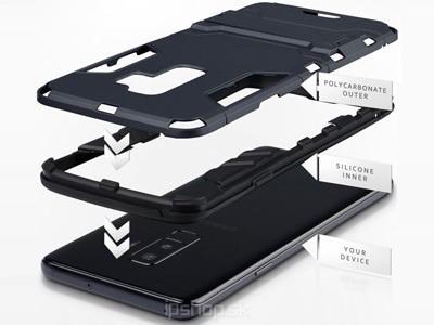 Armor Stand Defender Black (ierny) - odoln ochrann kryt (obal) na Samsung Galaxy S9 Plus