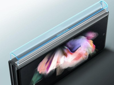Spigen GLAStR Slim HD  Tvrden sklo na displej + flia na pnt pre Samsung Galaxy Z Fold3 5G + Flia (ierne)