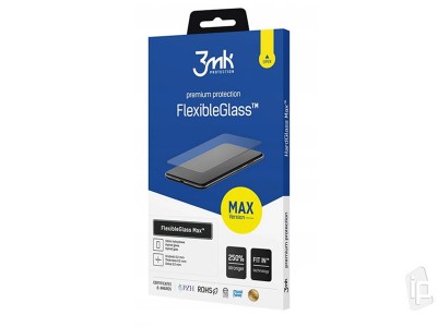 3mk Flexible Glass Max (čierne) - Nerozbitné sklo na displej pre iPhone 12 / iPhone 12 Pro