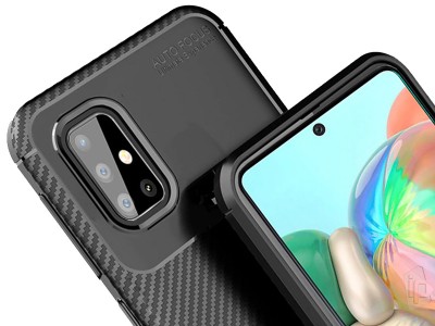 Carbon Fiber Blue (modr�) - Ochrann� kryt (obal) pre Samsung Galaxy M51