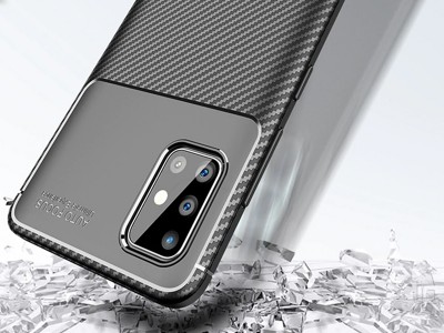Carbon Fiber Blue (modr�) - Ochrann� kryt (obal) pre Samsung Galaxy M51