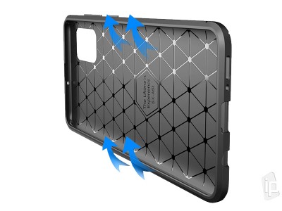 Carbon Fiber Blue (modr) - Ochrann kryt (obal) pre Samsung Galaxy M51
