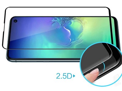 3D Full Glue Tempered Glass (ierne) - Tvrden sklo na displej na Samsung Galaxy S10e **AKCIA!!