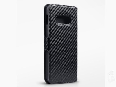 Carbon Fiber Folio ierne - peaenkov puzdro na Samsung Galaxy S10e