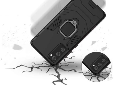 Armor Ring Defender (ierny) - Odoln kryt (obal) na Samsung Galaxy S20 FE **AKCIA!!