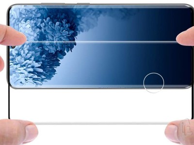 3D Diamond Glass - Tvrden ochrann sklo na cel displej pre Samsung Galaxy S20 (ierne)