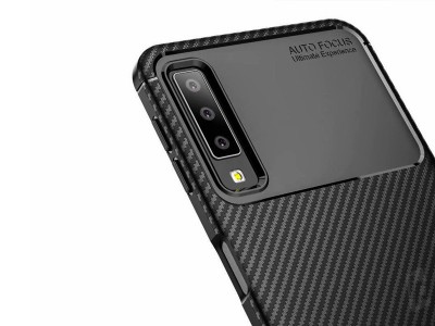 Impact Carbon Defender Black (ierny) - odoln ochrann kryt (obal) na Samsung Galaxy A7 2018