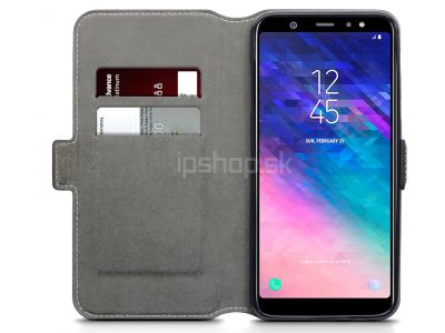 Peaenkov puzdro Slim Wallet pre Samsung Galaxy A6 Plus 2018 - ierne **AKCIA!!