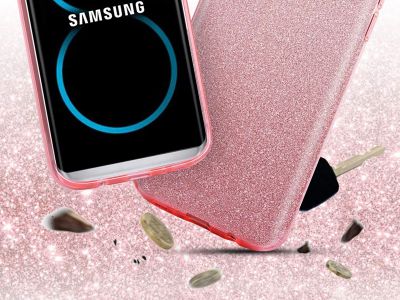 TPU Glitter Case (ierny) - Ochrann glitrovan kryt (obal) pre Samsung Galaxy S7 Edge