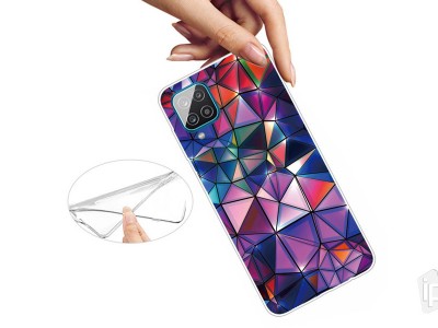 Slim Case Art Triangle  Ochrann kryt s umeleckm vzorom pre Samsung Galaxy A12 / A12 5G