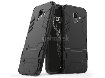 Armor Stand Defender Black (ierny) - odoln ochrann kryt (obal) na Samsung Galaxy A6 2018
