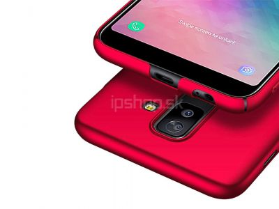 Slim Line Elitte Red (erven) - plastov ochrann kryt (obal) na Samsung Galaxy A6 Plus 2018