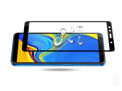 2.5D Glass - Tvrden ochrann sklo s pokrytm celho displeja pro Samsung Galaxy A7 2018 (ern) **AKCIA!!