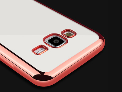 Ochrann kryt (obal) Clear TPU Bumper pink (ruov) na Samsung Galaxy J3 2016 **AKCIA!!