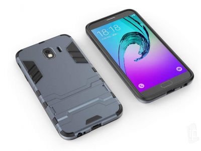 Armor Stand Defender (modro-�ed�) - Odoln� kryt (obal) na Samsung Galaxy J4 2018 **V�PREDAJ!!