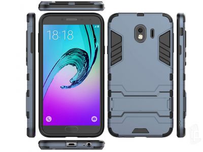 Armor Stand Defender (modro-�ed�) - Odoln� kryt (obal) na Samsung Galaxy J4 2018 **V�PREDAJ!!