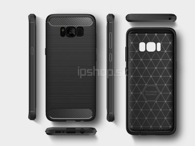 Fiber Armor Defender Black (ierny) - odoln ochrann kryt (obal) na Samsung Galaxy S8