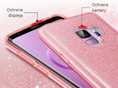 TPU Glitter Case (zlat) - Ochrann glitrovan kryt (obal) pro Samsung Galaxy S9