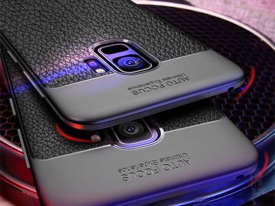 Leather Armor TPU Black (ierny) - luxusn ochrann kryt (obal) na Samsung Galaxy S9 Plus **VPREDAJ!!