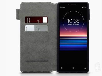 Peaenkov puzdro Slim Wallet pre Sony Xperia 1 / Xperia XZ4 - ierne