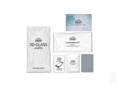 EIGER 3D Glass Full Screen (ern) - Temperovan ochrann sklo na cel displej pro Sony Xperia XZ3