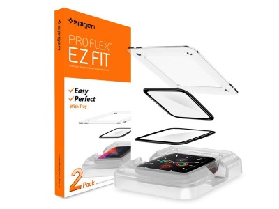 Spigen ProFlex EZ Fit (44mm)  Hybridn ochrann sklo pro Apple Watch 4/5/6 (ern)