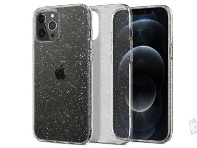 Spigen Liquid Crystal Glitter (čirý) - Luxusní ochranný kryt na iPhone 12 / iPhone 12 Pro